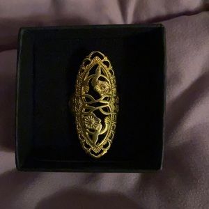 Gold plated over sterling silver filigree ring